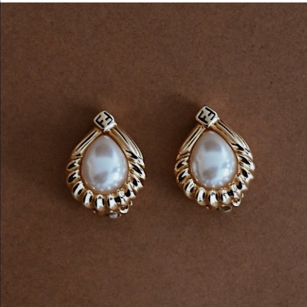 Vintage Fendi Clip On Earrings